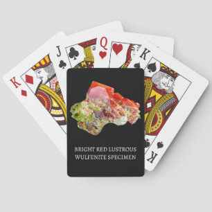 Baraja De Cartas Cristal Rojo Radiante Wulfenita Flujo de Energía M