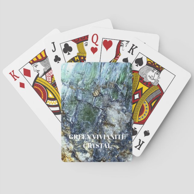 Baraja De Cartas Cristal Vivianita verde (Reverso)