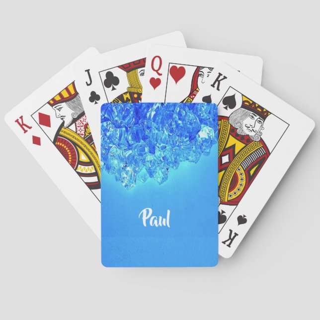 Baraja De Cartas Cristales azules (Reverso)