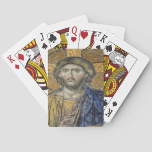 Baraja De Cartas Cristo Pantocrador Mosiac Icónico Religioso Romano