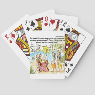 Baraja De Cartas Cristóbal Colón Inmigra a América Divertido