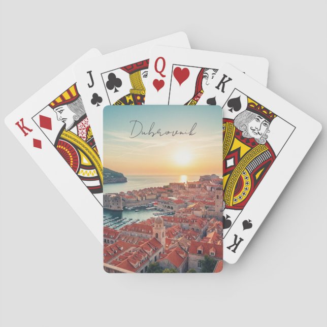 Baraja De Cartas Croacia Dubrovnik Viajes (Reverso)