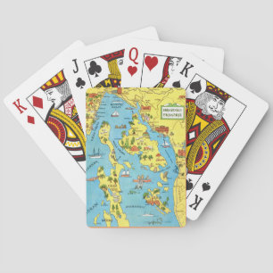 Baraja De Cartas Croacia Tarjetas de juego coloridas vintage