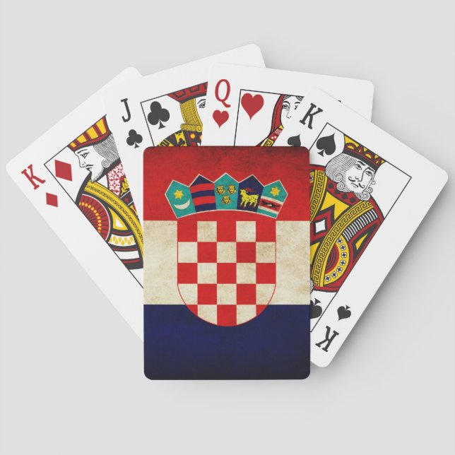 Baraja De Cartas Croatia Flag (Reverso)