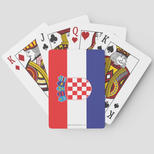 Baraja De Cartas Croatia Plain Flag (Reverso)