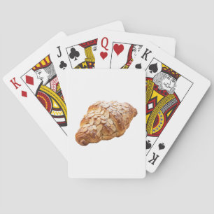 Baraja De Cartas Croissant fresco de almendra, pastel francés