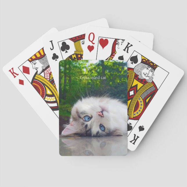 Baraja De Cartas Cross-eyed cat (Reverso)