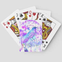 Baraja De Cartas Crow Dreamcatcher Blue Purple Floral