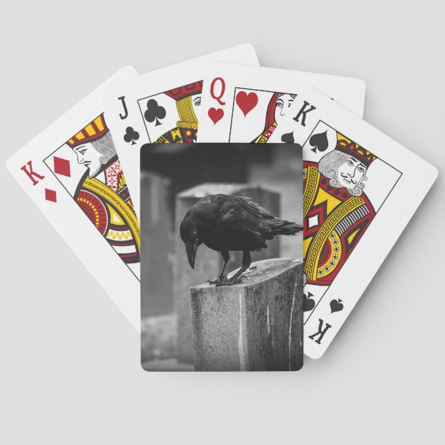 Baraja De Cartas Crow en el cementerio caído (Reverso)