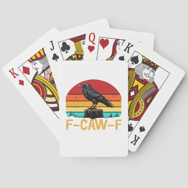 Baraja De Cartas Crow, F-Caw-F Funny Bird Retro Classic (Reverso)