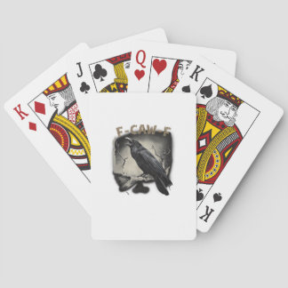 Baraja De Cartas Crow, F-Caw-F Funny Bird Vintage Style