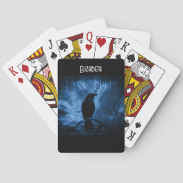 Baraja De Cartas Crow negro con estilo de Gótico oscuro