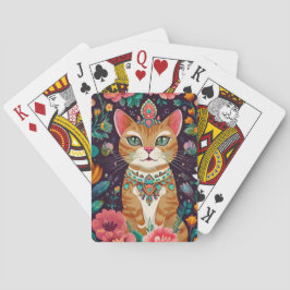 Baraja De Cartas Crowned Bejewelled Cat