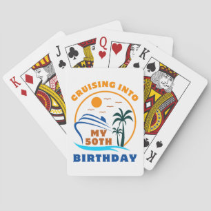 Baraja De Cartas Crucero hacia mi cumpleaños 50 en barco