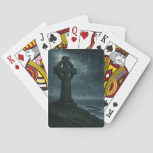 Cruz Celta en un mar tormentoso de viento