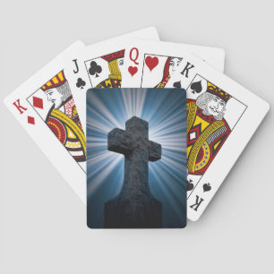 Baraja De Cartas Cruz de Piedra en Azul