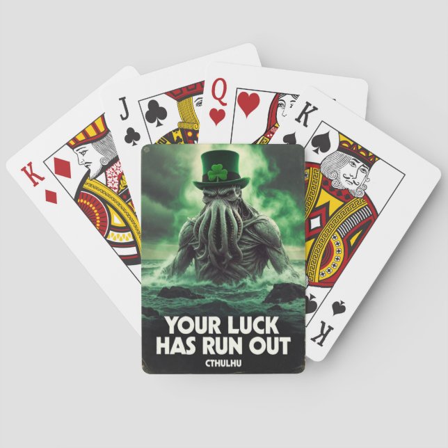 Baraja De Cartas Cthulhu St Patricks Day Luck Run Out  (Reverso)