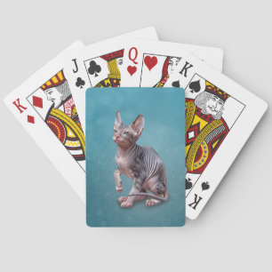 Baraja De Cartas Cuaderno de gatito Sphynx de dibujo