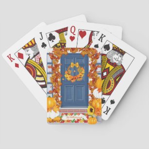 Baraja De Cartas Cuaderno espiral de Acción de Gracias de otoño de 