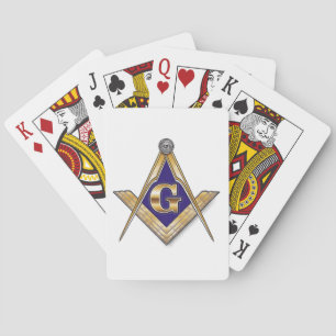 Baraja De Cartas Cuadrado azul discreto y brújulas