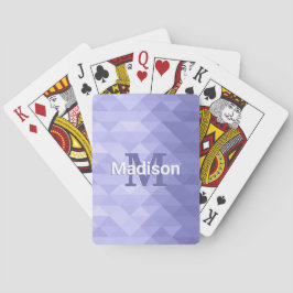 Baraja De Cartas Cuadrado de geometría triangular púrpura Monograma