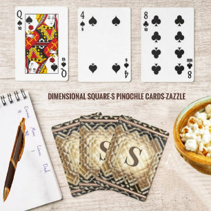 Baraja De Cartas Cuadrado dimensional- S