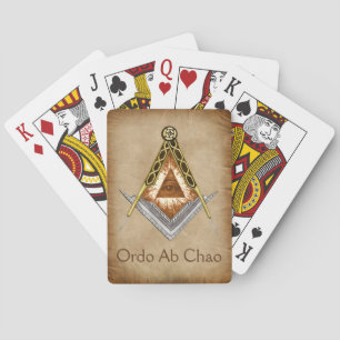 Baraja De Cartas Cuadrado y compás con todo el ojo que ve