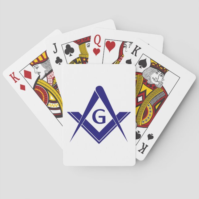 Baraja De Cartas Cuadrado y compases modernos (Reverso)