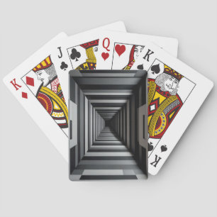 Baraja De Cartas Cuadrados Concéntricos Tarjeta de Ilusión Óptica A