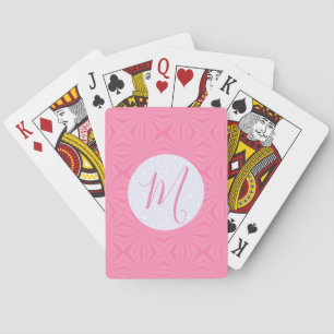 Baraja De Cartas Cuadrados ondulados rosa claro clásicos