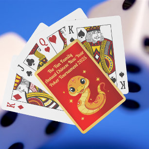 Baraja De Cartas Cuadridiosamente bebe serpiente Año Nuevo Chino