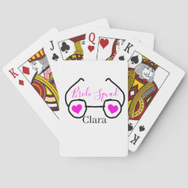 Baraja De Cartas Cuadrilla de novia gafas de buceo rosa negro coraz