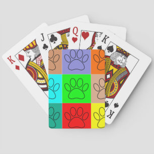 Baraja De Cartas Cuadros De Cachorro En Cuadrados