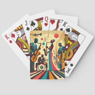 Baraja De Cartas Cuarteto de la Edad del Jazz de mediados de siglo
