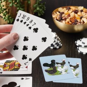 Baraja De Cartas Cuarteto de pollo con sombrero superior