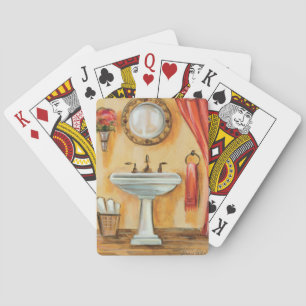 Baraja De Cartas Cuarto de baño contemporáneo acogedor