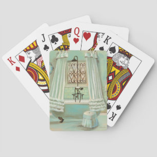 Baraja De Cartas Cuarto de baño pasado de moda
