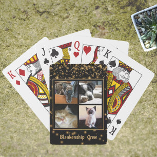 Baraja De Cartas Cuatro fotografías personalizadas de mascota o fam