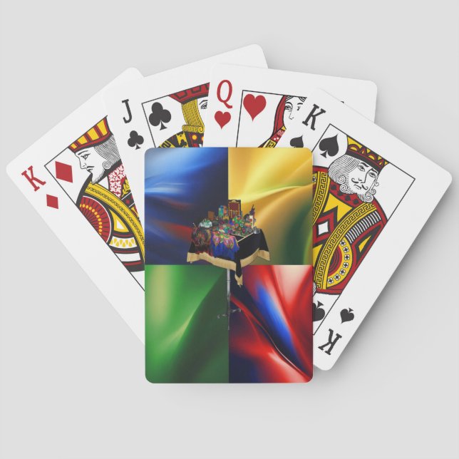 Baraja De Cartas Cubierta de abanico de mesa del mago (1) (Reverso)