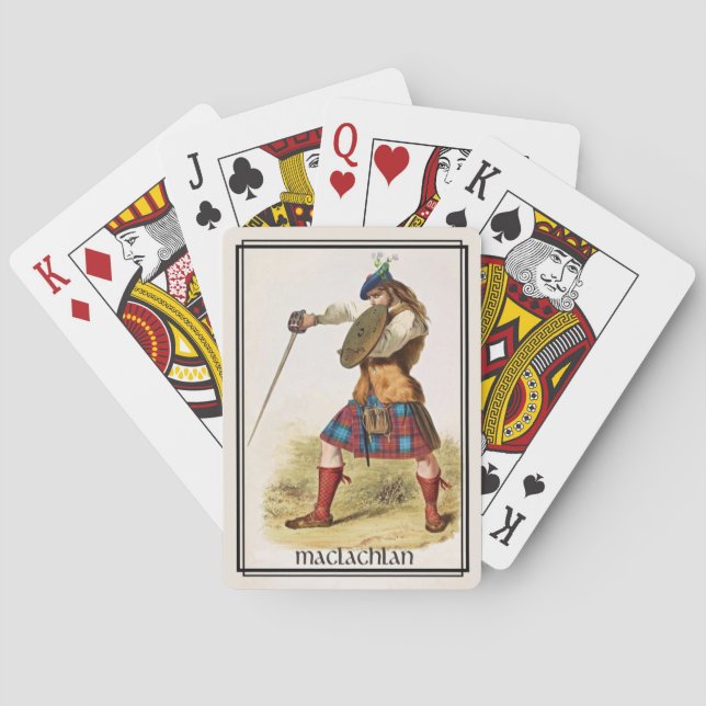 Baraja De Cartas Cubierta de bicicletas Clan MacLachlan Classic Sco (Reverso)