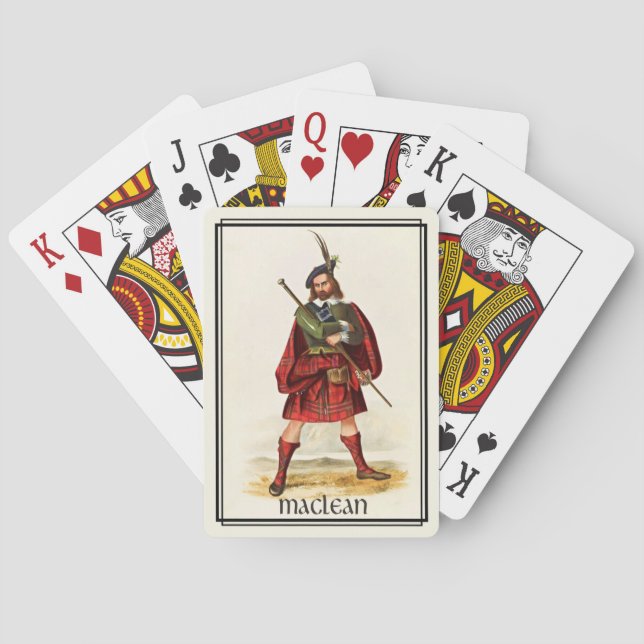 Baraja De Cartas Cubierta de bicicletas Clan MacLean Classic Scotla (Reverso)