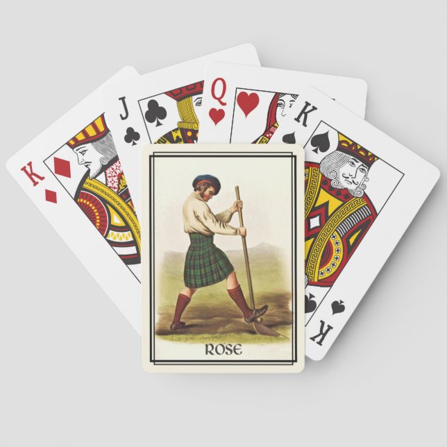 Baraja De Cartas Cubierta de bicicletas Clan Rosa Classic Scotland (Reverso)