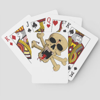 Baraja De Cartas cubierta de calaveras y huesos