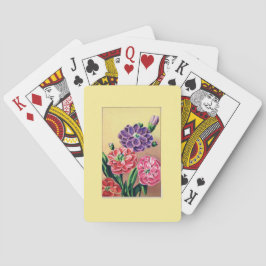 Baraja De Cartas Cubierta de canasta bordeada de amarillo