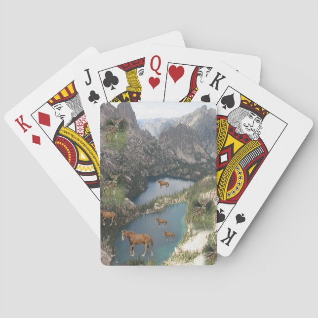 Baraja De Cartas Cubierta de la tarjeta de juegue de caballos (Reverso)