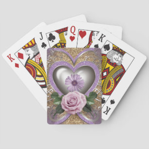 Baraja De Cartas Cubierta de la tarjeta de póquer romántica de lujo