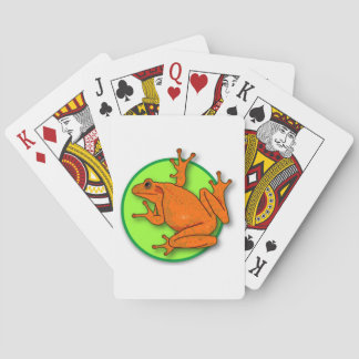 Baraja De Cartas Cubierta de la tarjeta de rana Naranja