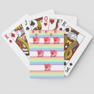 Baraja De Cartas Cubierta de la tarjeta de reproducción de cerdos