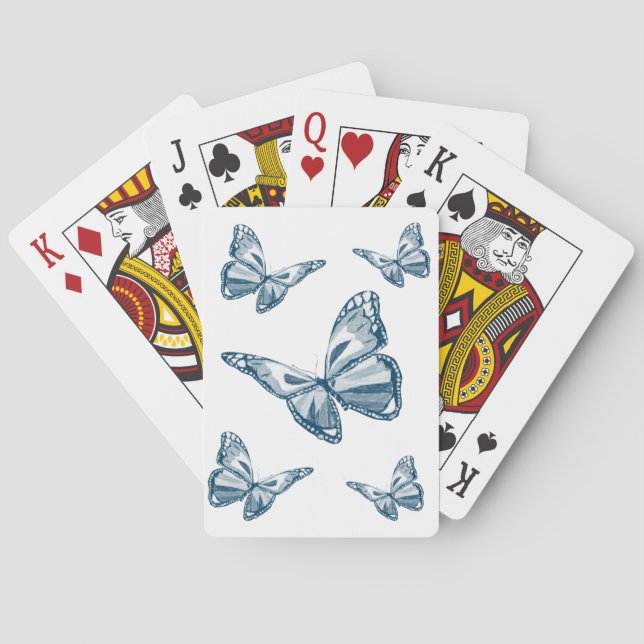 Baraja De Cartas Cubierta de la tarjeta de reproducción de mariposa (Reverso)