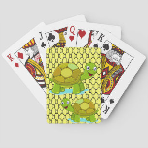 Baraja De Cartas Cubierta de la tarjeta de reproducción de tortugas